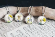 Easter Peter Rabbit Spring Silver Pendant Necklace 2 Sizes Beatrix Potter Art