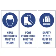 Mandatory Sign - Head & Foot Protection Must Be Worn