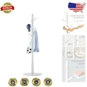 Compact Freestanding Coat Rack for Entryway – Durable & Non-Toxic White Finish