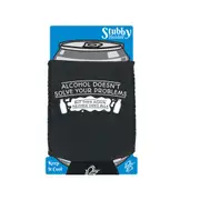 Sailing Alcohol Doesnt Solve Your Problems - Funny Novelty Stubby Holder With Base