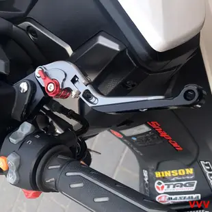 【爆款】適用 光陽VJR VJR125/110 雙碟剎 CNC鋁合金 折疊防摔 剎車離合牛角手柄 摩托車改裝拉桿