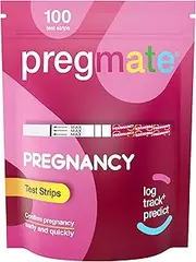 PREGMATE 100 Pregnancy HCG Test Strips One Step Urine Test Strip Combo Predictor Kit Pack (100 HCG)