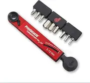 Prestacycle TorqRatchet GO Lite – Portable 3-12Nm Beam Torque Wrench & Ratchet Multi-Tool, 9 Hardened Bits, Lightweight Pocket Tool for Bike Repair, Compact 124mm, 46g, Compatible with ¼” Bits