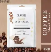 DR.RASHEL Coffee Face Sheet Mask With Serum For Women and Men 20g