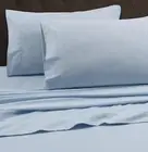 California King Luxury Solid Flannel Generous Size Flat Sheet, Blue