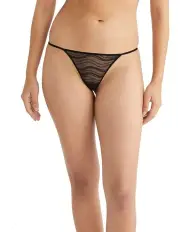 [Calvin Klein] Allover Lace String Thong in Black