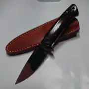 K.Okamoto Custom Knife With Sheath Made In Japan