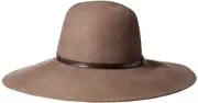 Goorin Brothers Womens Meadow Wool Felt Wide Brim Fedora Hat - Camel