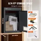 Heavy Duty Steel Through Wall Mailbox Drop Box Combination Lock Black