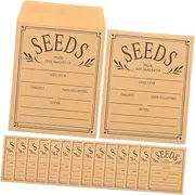 Gogogmee Pack Reusable Seed Envelopes Kraft Paper Storage Bags for Cash Seeds Cards Mail