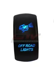 ROCKER SWITCH OFF ROAD LIGHTS BLUE LED JEEP TRUCK WRANGLER