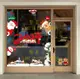 聖誕節裝飾靜電貼窗花花環樹帽店鋪櫥窗布置窗戶玻璃貼紙可愛窗貼【繁星小鎮】