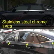 For Honda Civic 2022-2023 Steel Chrome under Window Trim Strip Molding Cover 8PC (for: Honda Civic)