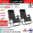 Gardeon Zero Gravity Chair 2PC Reclining Outdoor Folding Sun Lounge Recliner New