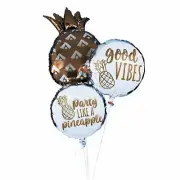 Pineapple Mylar Balloon Set, Party Decor, 3 Pieces