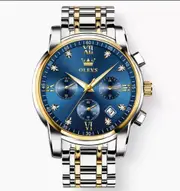 Watches for Men Waterproof Stainless Steel-Blue