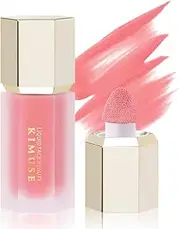 [KIMUSE] Soft Cream Blush Makeup, Liquid for Cheeks, Weightless, Long Wearing, Smudge Proof, Natural Looking, Dewy Finish, Skin Tint