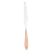 No.18 Painting Palette Knife Stainless Steel Pointy Spatula Beech Wood Handle