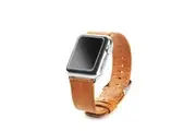 For Apple Watch Series 5,40-mm Case,Genuine Leather Oil Wax Strap,Dark Brown