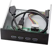 Cablecc USB 3.0 HUB 4 Ports Front Panel to Motherboard 20Pin Connector Cable for 5.25" CD-ROM Bay