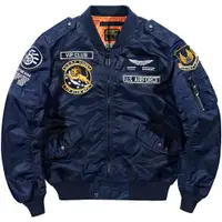在飛比找蝦皮購物優惠-VIP秋季空軍ma1飛行員夾克男韓版刺繡棒球服大碼飛行服工裝