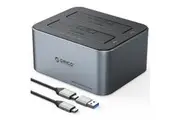 Orico 6626C3-C-V1-AU-GY Dual Bay 2.5"/3.5" SATA HDD/SSD Dock with Offline Clone Function
