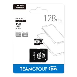 Team 十銓 128G 100MB/s U1 microSDXC UHS-I C10記憶卡