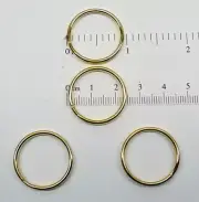 STURDY KEY RINGS Lot 1000 ~24mm 1" Split Ring Style ~ GOLD Metal ~ Wholesale LOT