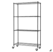 Trinity Basics 4 Tier Shelving Rack Black TBFPB-0934