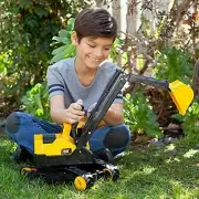 Toy Steel Excavator Kids Sandbox Toys Indoor Outdoor Digger Working Backhoe Fun