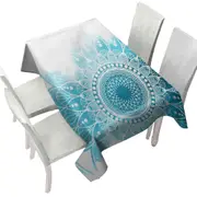 Fading Light Blue Mandala Tablecloth
