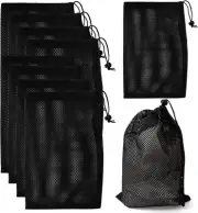 10Pcs Nylon Mesh Drawstring Bag,8 x 12 Inch Nylon Mesh Bags with Drawstrings