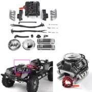 F82 V8 Simulate Engine Motor Cooling Fan Radiator for 1/10 RC TRX-4 SCX10 RC4WD