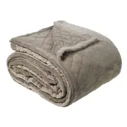 Bianca Mansfield Sherpa Blanket 480gsm Home Bedding Silver Grey