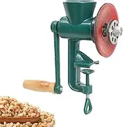 Cast Iron Grain Mill, Manual Grain Grinder with Wooden Handle, Mill Coarseness Adjustable, Hand Coffee Grinder Mill, Multifunctional Grain Mill for Corn Coffee Bean Wheat Nut Peanuts