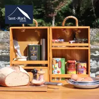 在飛比找PChome24h購物優惠-【日本tent-Mark DESIGNS】木製料理罐置物箱(