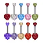 Belly Button Rings Dangle Crystal Rhinestone Navel Bar Barbell Body Piercing NEW