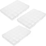ERINGOGO 3Pcs Fishing Organizer with Compartments Transparent Storage Case for Efficient Organization of Accessories and Parts for Outdoor Fishing