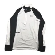 DKNY Sport Shirt Men Small White 1/4 Zip Long Sleeves Lightweight Activewear NWT