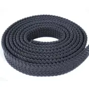 Black 10 Feet 1 Inch PolyPro Rope - Flat Hollow Braids