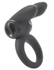 Jack Rabbit Ring Cockring Penis Enhancer Waterproof Grey Silicone Dual Motors