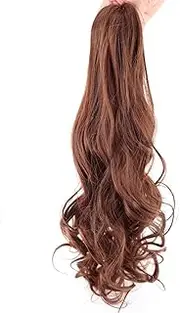 Hair Extensions Braid Hairpiece Clip-in Ponytail Extensions Claw Ponytail Hair Extensions Cheap Like Real Hair Wavy Curly Synthetic Hair Long Voluminous (Red Brown)