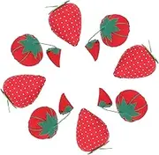 ARTIBETTER 10Pcs Compact Pin Cushions Reusable Strawberry Design for Sewing Embroidery Quilting and Needlework Convenient Sewing Tools for Home Use