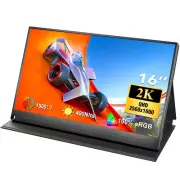 UPERFECT Portable Monitor 16" 2560x1600 2K USB C Gaming Monitor Laptop Screen