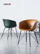 艾森朗特意式輕奢餐椅 家用設計師皮椅 書桌靠背凳 咖啡廳北歐餐桌椅 (8.3折)