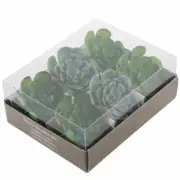 Flora Bunda Artificial Plant Succulent Napkin Ring Wine Bottle Ring,Set of 6
