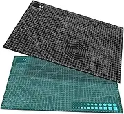 DINHEAROM 2 Pcs Gridded Cutting Mats for Crafts Non Slip Double Sided Craft Cutting Board for Sewing Quilting and DIY Projects