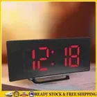 Intelligent Curved Silent Alarm Clock Multi-function Bedroom Decoration (Red) .