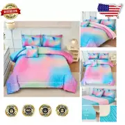 Whimsical Rainbow Twin Comforter Set with Sheets – 6-Piece Microfiber Bliss