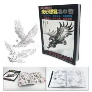 Popular Tattoo Art Design Flash Manuscript Sketch Book Eagle Line Drawing Sheet